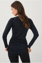 Ellos STUDIO   Treningstopp Top With Draping at Side LS   Svart