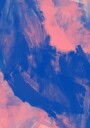 Blue Pink Abstract Strokes Plakat Plakat / 50x70cm
