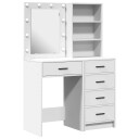  Sminkebord med skuff 2 pcs Hvit 50 x 41 x 135 cm Konstruert tre