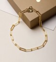 DESIGN LETTERS Chunky Square Link Chain Large Bracelet   Gold Plated |Guld |One Size