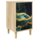 vidaXL Nattbordskap WIJHE Sonoma eik 36 x 33 x 60 cm Konstruert tre