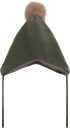 Minymo Hat W. Detachable Fake Fur   Khaki green   46