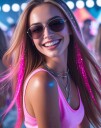3 stk Tinsel Hair Extensions 50 cm - Rosa