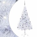 vidaXL Kunstig juletre med LED og kulesett 120 cm 230 grener