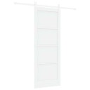 vidaXL Skyvedør med Hardware Sett Hvit 78x202 cm Solid Tre Furu