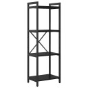  Bokhylle Svart eik 40 x 30 x 118 cm Konstruert tre