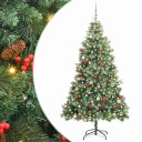  Kunstig juletre med LED  stripelys grønn 240 cm PVC og metall