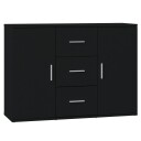 vidaXL Skjenk svart 91x29,5x65 cm konstruert tre