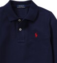 Ralph Lauren Kids Cotton Mesh Long Sleeve Polo Shirt   Blue   102 108