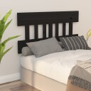 vidaXL Sengegavl svart 143,5x3x81 cm heltre furu