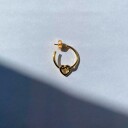 JANE KOENIG Tied Heart Hoop |Guld |One Size