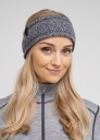 Dovre Women Pannebånd med mønster 100% merino ull grå