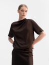 Ahlvar Gallery Lima Silk Tee - Brown - M