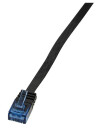 LogiLink - Patch Cable Flat Cat.6A U/UTP SlimLine black 0,5m
