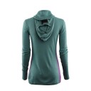 Aclima WarmWool Hood Sweater w/zip W North Atlantic/ Purple Rose/ Sunset Purple S