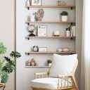 vidaXL Vegghylle lysebrun 80x10x2 cm behandlet heltre eik