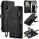 Samsung Galaxy A15 Caseme C30 Multifunksjonell Lommebok-deksel Svart