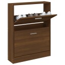 vidaXL Skoskap brun eik 59x17x81 cm konstruert tre