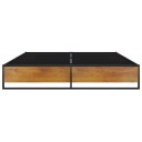 vidaXL Sengeramme svart metall 140x200 cm