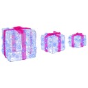  Gaveeske med 60 LED 3 pcs Blå 20 x 20 x 20 cm Akryl