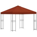  Paviljong 3 x 3 m Terrakotta Polyester og stål 190