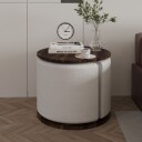 Torven Sett med sidebord 43x47x43 cm - Valnøtt
