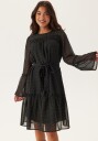 Bubbleroom Flounce Sleeve Dress Black 32-34