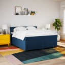  Seng med madrass boksfjær blå 180x200 cm fløyel 3285973