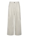 Weekday Otis Loose Pleated Cotton Twill Chinos Beige 48