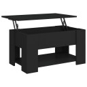 vidaXL Salongbord svart 79x49x41 cm konstruert tre
