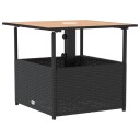  Hagebord med parasollhull svart 55x55x46,5 cm polyrotting 364117