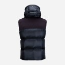 Vest Hoodie With Corduroy - Blu Navy
