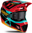 Leatt Crosshjelm Moto 7.5 med Crossbriller Rød