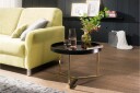 Dhir Sofabord 59 cm Rundt - Svart/Gull