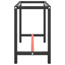  Ramme til arbeidsbenk matt svart og rød 110x50x79 cm metall 151450