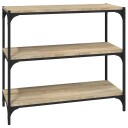  Bokhylle sonoma eik 80x33x70,5 cm konstruert tre og stål