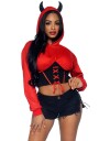 Leg Avenue Devil Cropped Hoodie XS