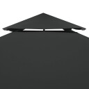 vidaXL Dobbel toppduk til paviljong 310 g/m² 4x3 m antrasitt