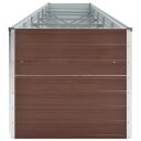 vidaXL Høybed galvanisert stål 480x80x77 cm brun