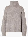 Selected Femme Gabella Long Sleeve Knit High-Neck Grå M