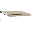 vidaXL Uttrekkbar markise Beige 3,5 x 2 m Polyester og Metall