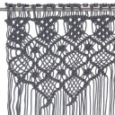vidaXL Makramé gardin antrasitt 140x240 cm bomull