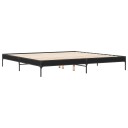  Sengeramme svart 200x200 cm konstruert tre og metall 8721012985223