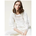 Twinset Dame Strikkevarer Hvit L,