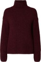 Selected FEMME - Pullover slfGabriella LS Knit High Neck - Rød XL