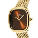 Gold 24mm Watch Margot Braided Mesh Amber | DW