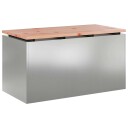 vidaXL Hagebenk sølv 80 x 40 x 43 cm Galvanisert stål
