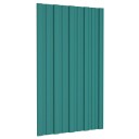 vidaXL Takplater 12 stk grønn 80x45 cm galvanisert stål