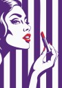 Bold Lipstick Glamour Plakat / 30x40