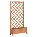  Plantekasse med espalier og hjul brun heltre gran